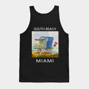 South Beach Lifeguard Tower in Miami Florida - Welshdesigns Tank Top